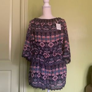 💜Taylor & Sage Multi Off The Shoulder Romper💜